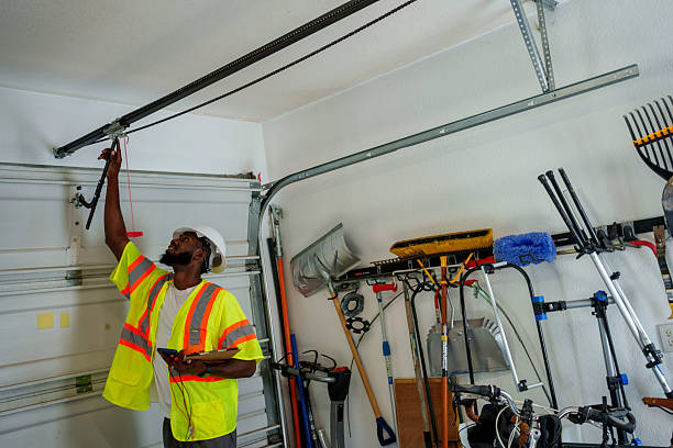 Professional Garage Door Panel Replacement technician working in Iraan, TX